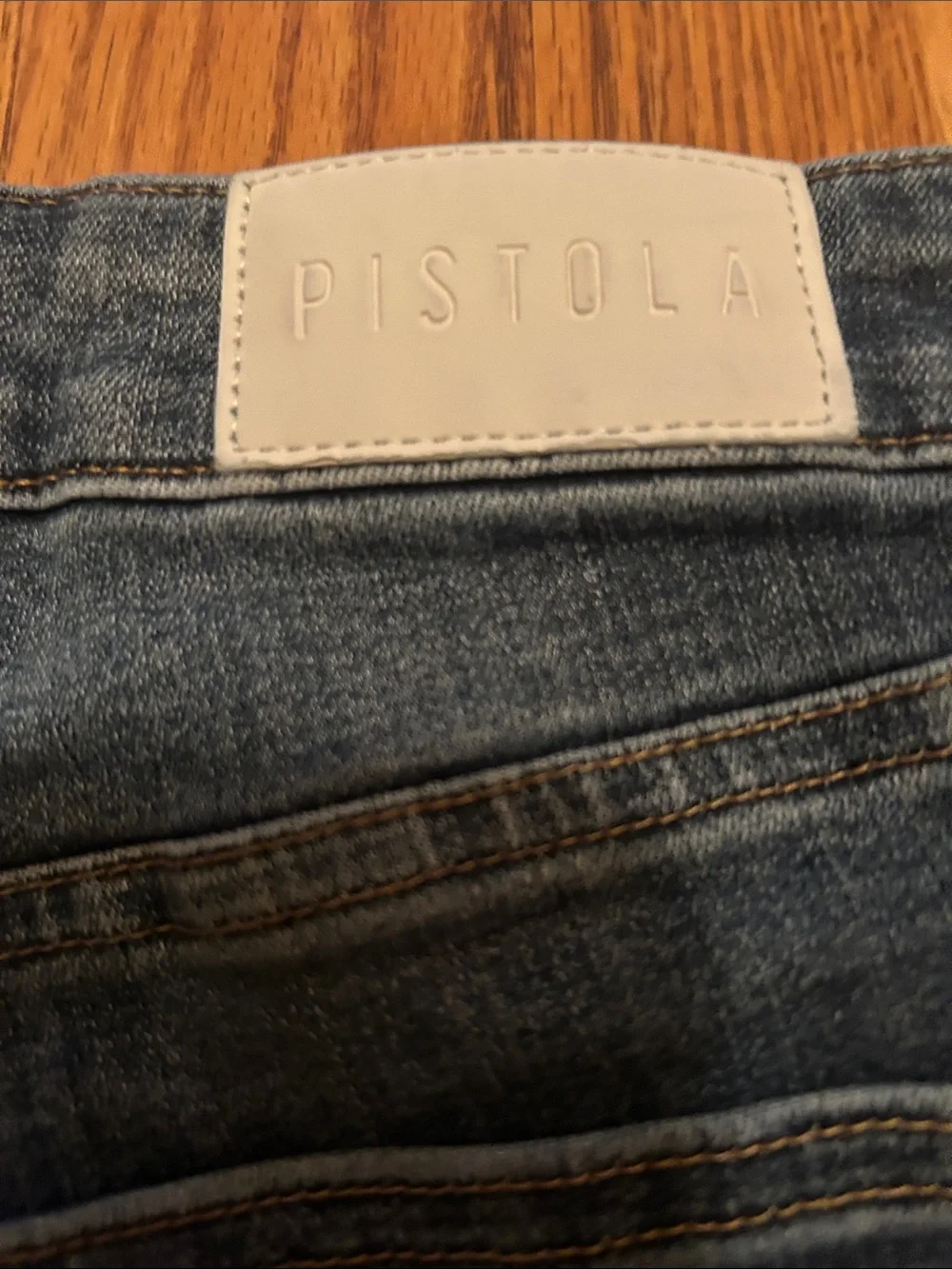 pistola Dark Washed Skinny Jeans with Frayed Hem - Picture 9 of 9